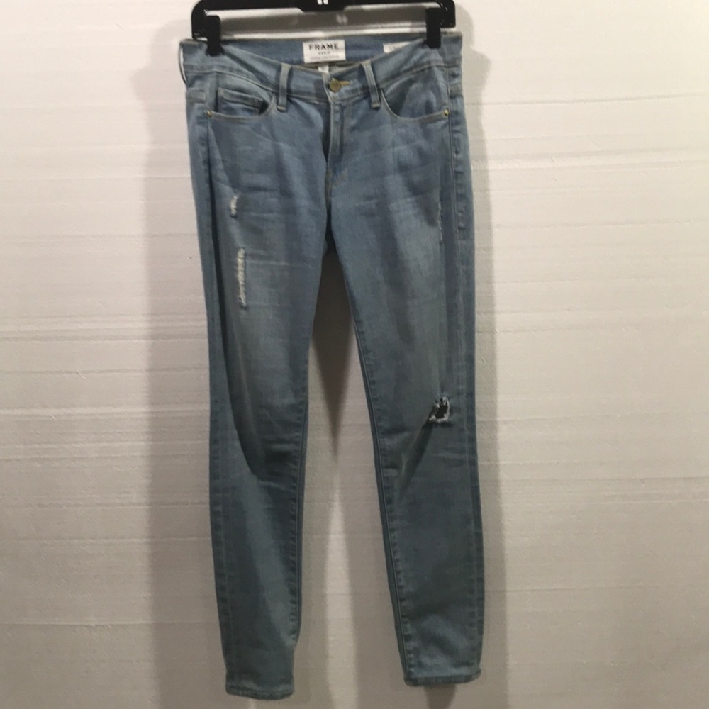 Frame Denim Le Skinny de Jeanne blue jeans